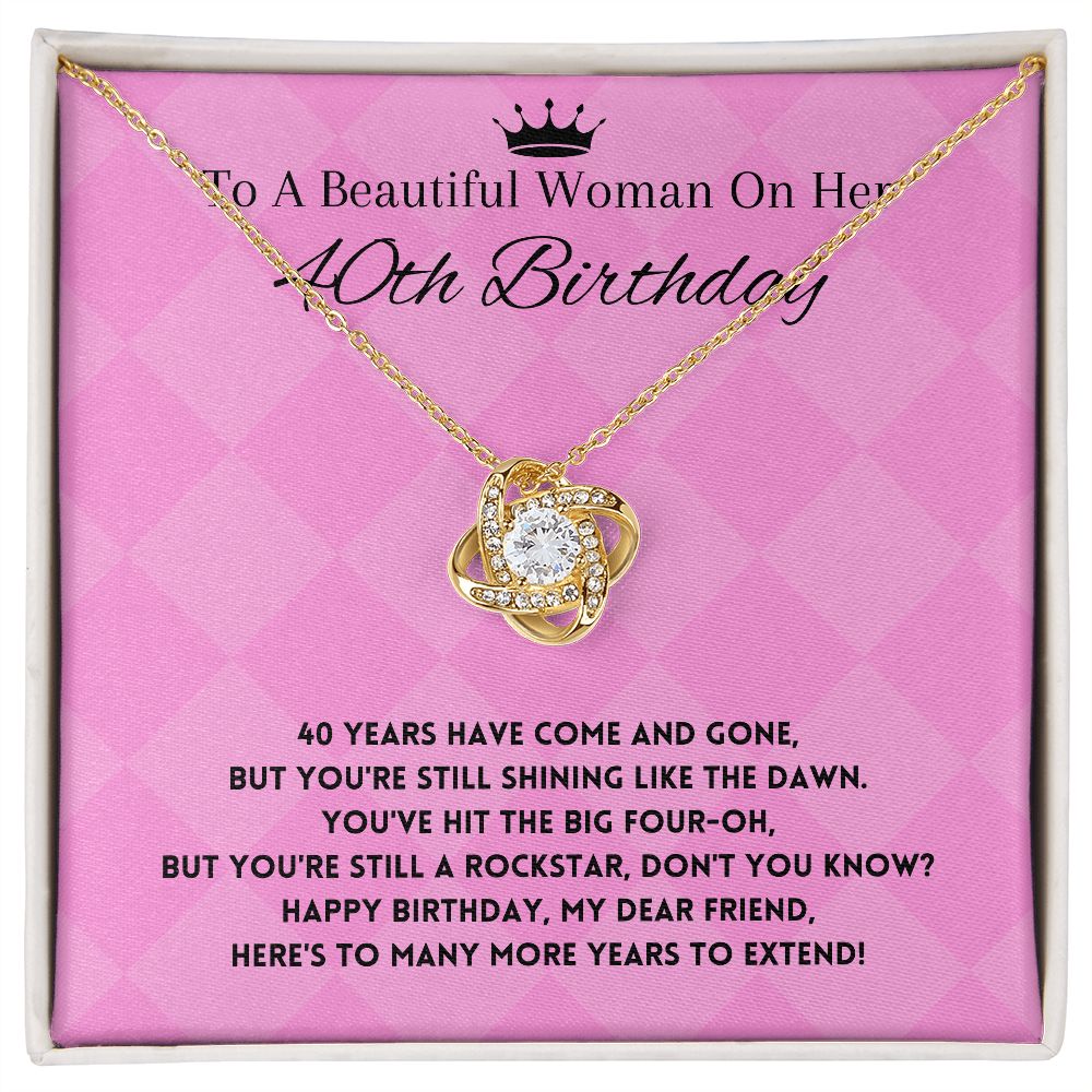 40th Birthday Jewelry Necklace Gift For Women - Present Idea For Women Turning Forty Years Old - 40 And Fabulous Gifts with Unique Message Card In A Box - Zahlia