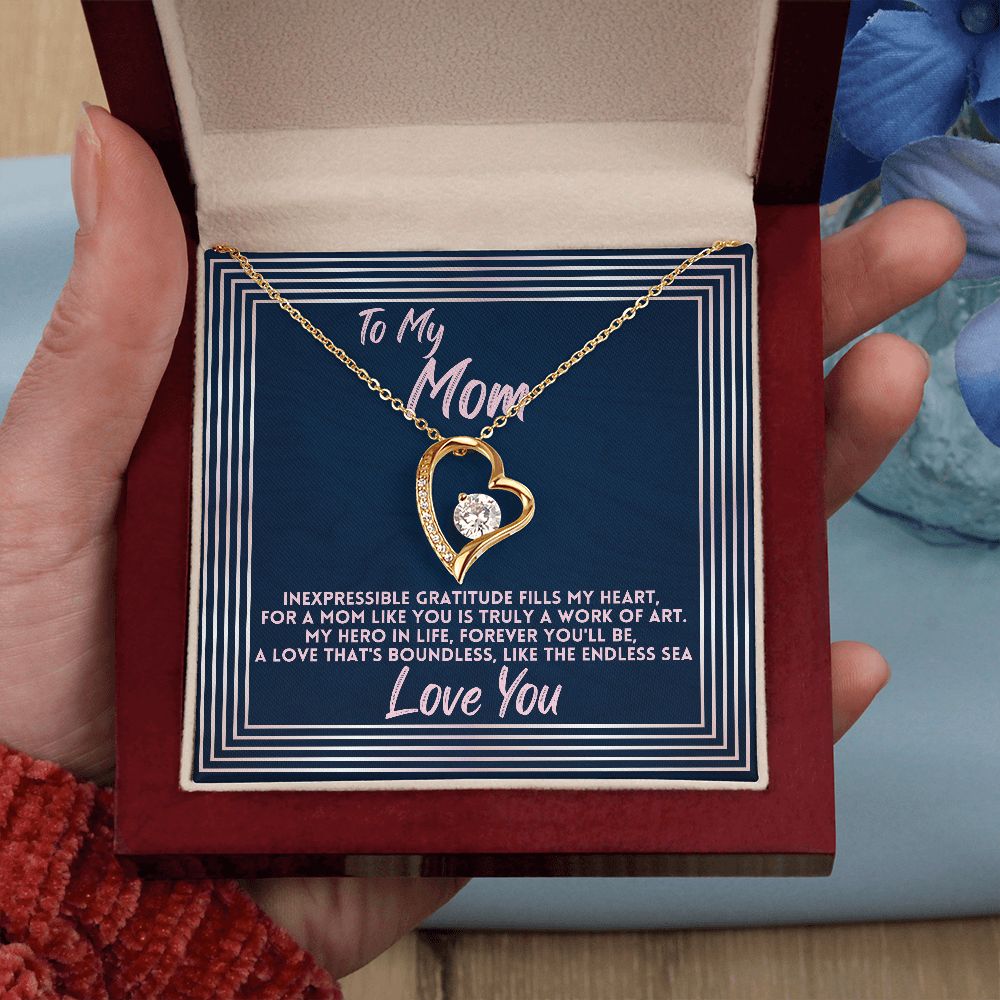 Birthday Gift To Mom, Jewelry Necklace Present To Mother For Mothers Day/Bday/Xmas, Daughter/Son Gifts Ideas With A Message Card In A Box, Best Mom Ever Presents - Zahlia