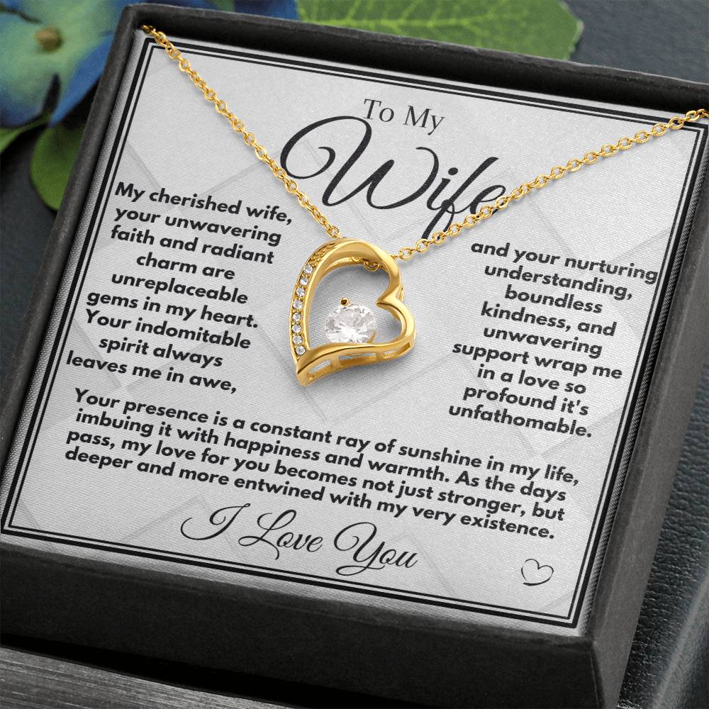 Birthday Gift To Wife, Heart Jewelry Necklace With A Message Card In A Box, Unique Gift Ideas For Bday/Anniversary, Jewelry Pendant Present From Husband - Zahlia