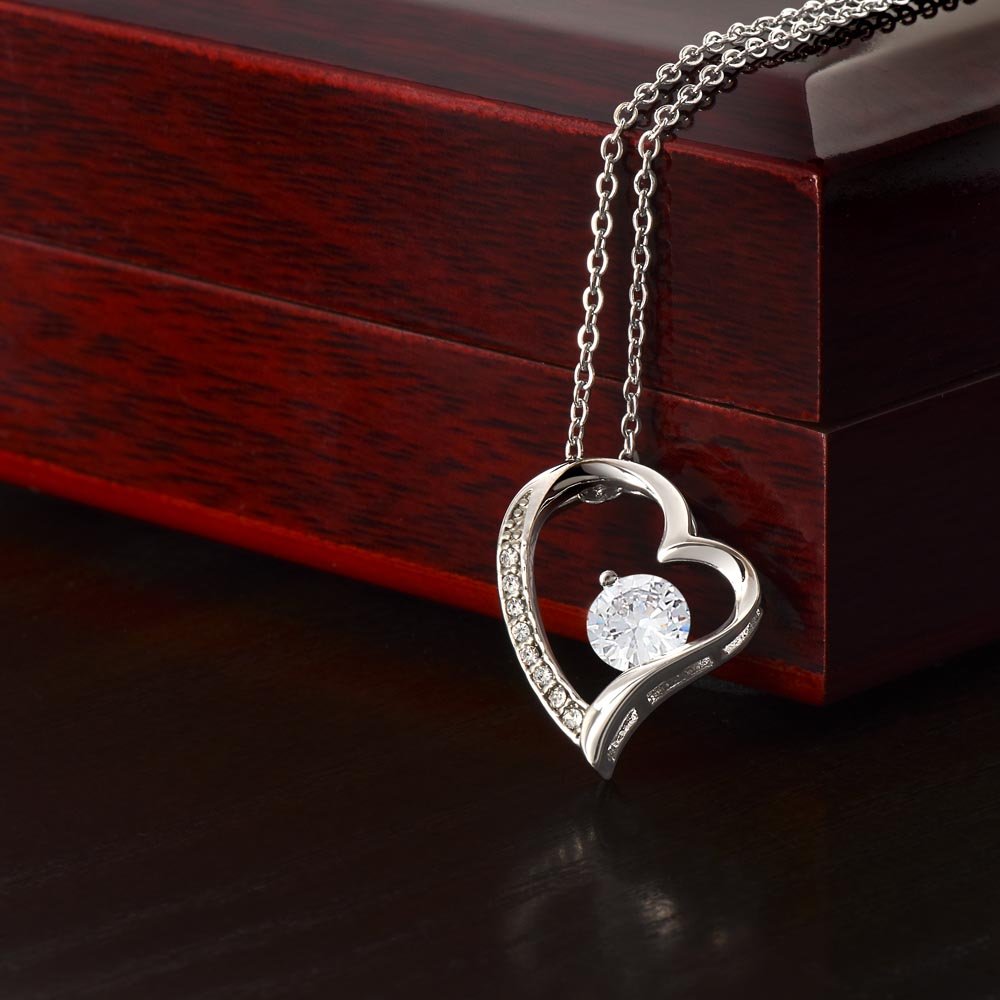 Cute Birthday Gift Ideas To My Sister, Present To Sibling With A Message Card In A Box, Heart Jewelry Necklace To Bonus Sister On Her Bday, Heart Pendant To My Kin - Zahlia