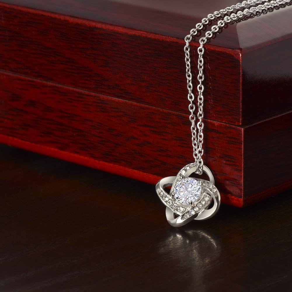 Gift To My Soulmate/Wife, Elegant Love Knot Necklace With Message In A Gift Box, Jewelry Present From Hubby, Unique Pendant Gifts Ideas To My Soulmate In Life - Zahlia