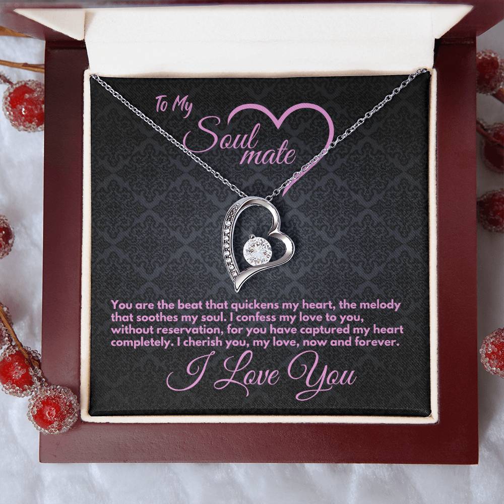 Gift To My Wife/Soulmate, Elegant Heart Necklace With Message In A Gift Box, Jewelry Present For My Wife/Partner, Unique Gift Ideas To My Soulmate In Life - Zahlia