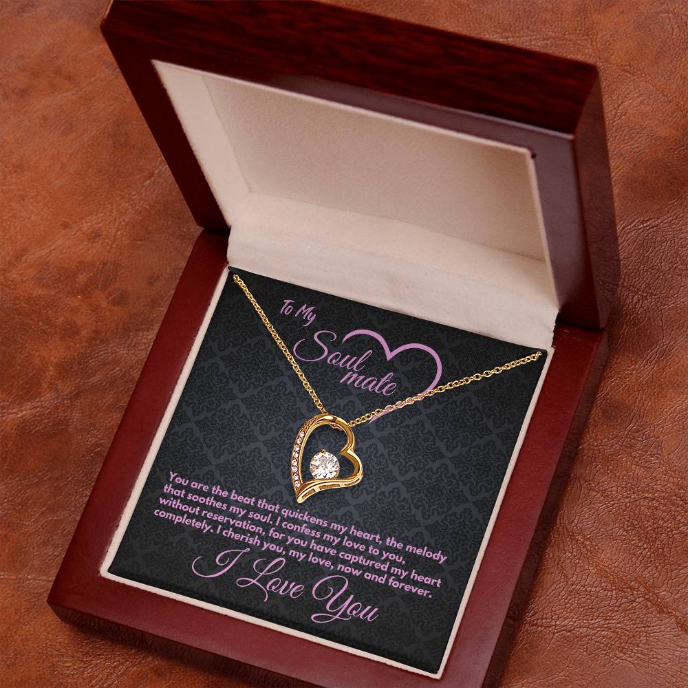 Gift To My Wife/Soulmate, Elegant Heart Necklace With Message In A Gift Box, Jewelry Present For My Wife/Partner, Unique Gift Ideas To My Soulmate In Life - Zahlia