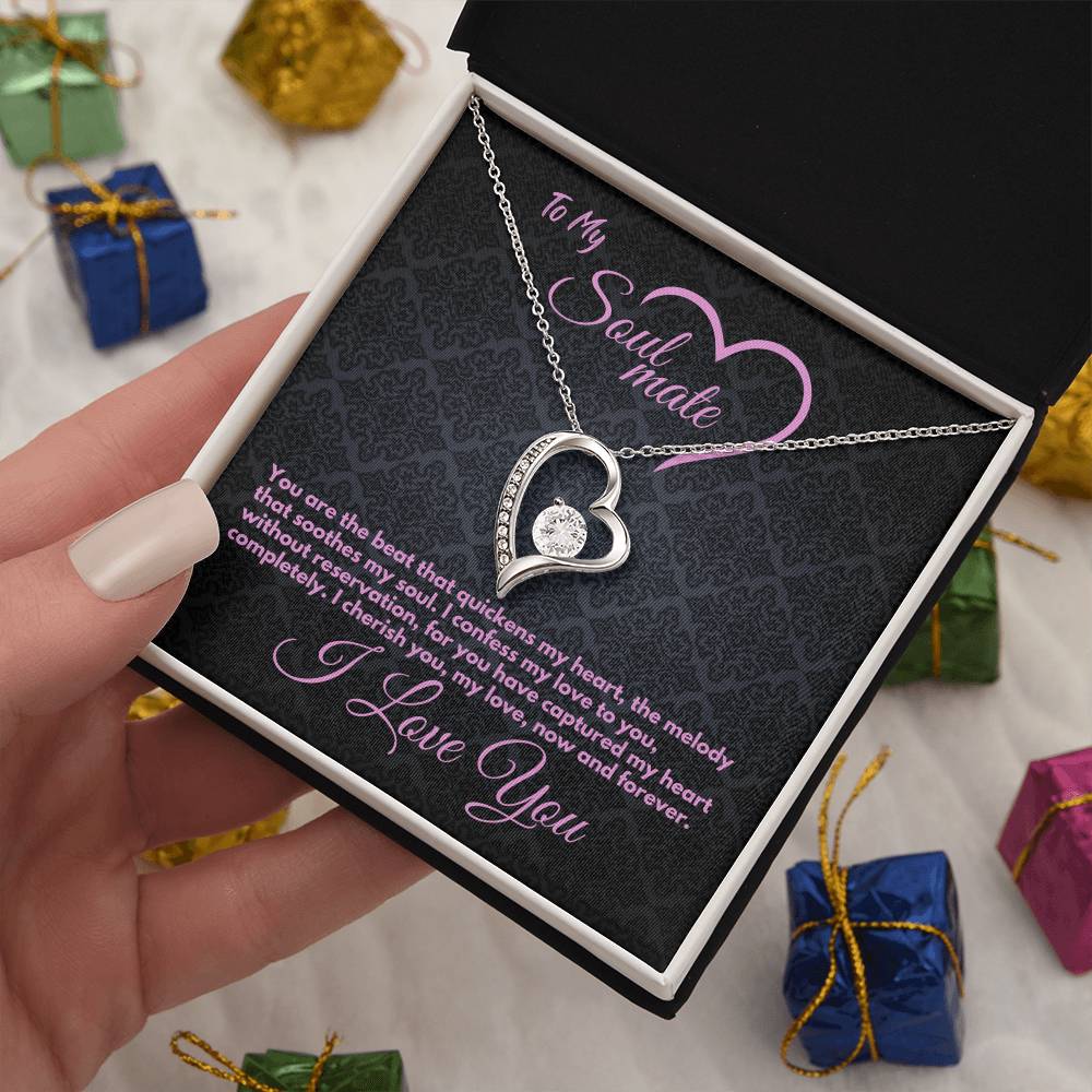 Gift To My Wife/Soulmate, Elegant Heart Necklace With Message In A Gift Box, Jewelry Present For My Wife/Partner, Unique Gift Ideas To My Soulmate In Life - Zahlia