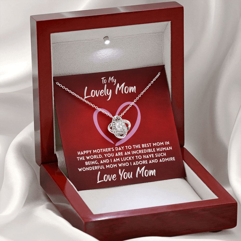 Mothers Day Gift From Daughter Jewelry Necklace Pendant To Mom, Message Card Jewelry In A Box, Unique Gift Ideas To My Mother for Mother's Day, Heartfelt - Zahlia