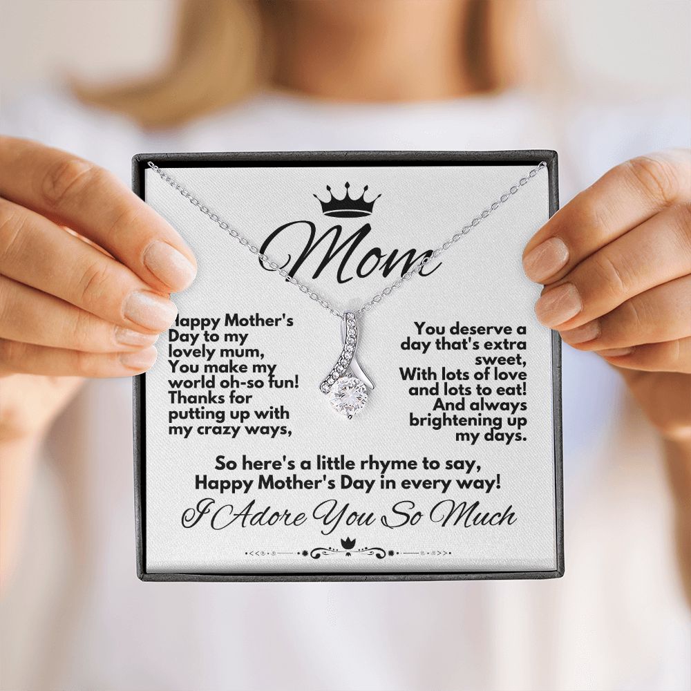 Mothers Day Jewelry Gift Ideas For My Mom, Necklace Present To Moother For Mother's Day, Daughter To Mom Necklace With A Heartfelt Message Card In A Lovely Gift Box - Zahlia