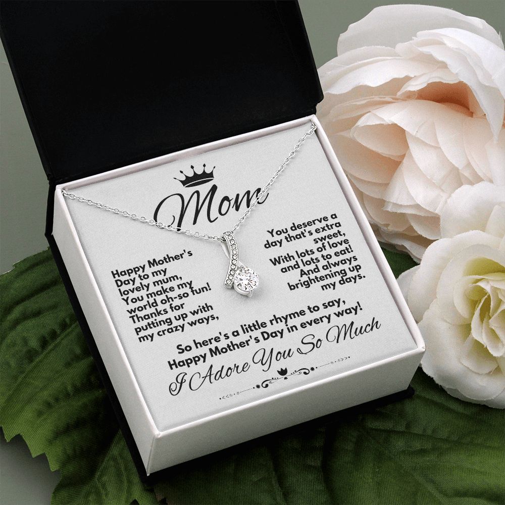 Mothers Day Jewelry Gift Ideas For My Mom, Necklace Present To Moother For Mother's Day, Daughter To Mom Necklace With A Heartfelt Message Card In A Lovely Gift Box - Zahlia