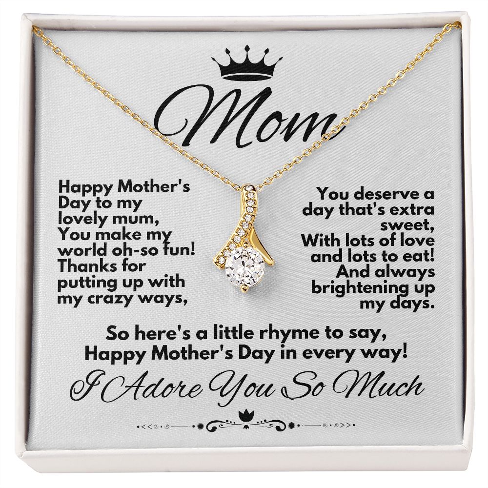 Mothers Day Jewelry Gift Ideas For My Mom, Necklace Present To Moother For Mother's Day, Daughter To Mom Necklace With A Heartfelt Message Card In A Lovely Gift Box - Zahlia