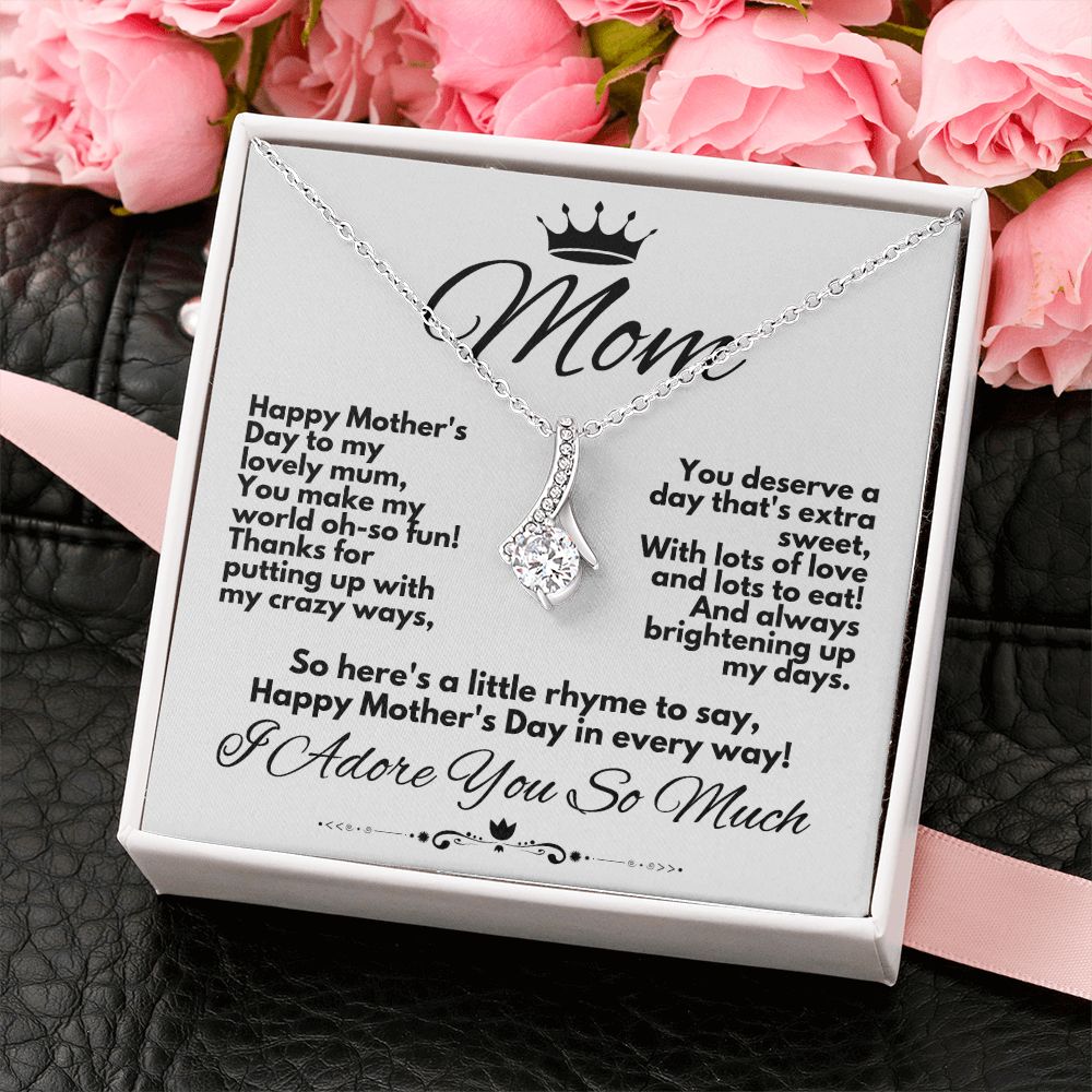 Mothers Day Jewelry Gift Ideas For My Mom, Necklace Present To Moother For Mother's Day, Daughter To Mom Necklace With A Heartfelt Message Card In A Lovely Gift Box - Zahlia