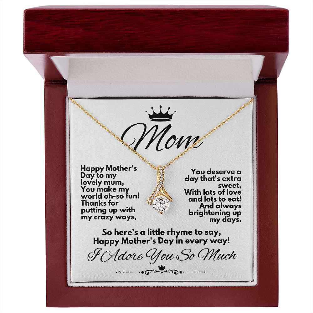 Mothers Day Jewelry Gift Ideas For My Mom, Necklace Present To Moother For Mother's Day, Daughter To Mom Necklace With A Heartfelt Message Card In A Lovely Gift Box - Zahlia