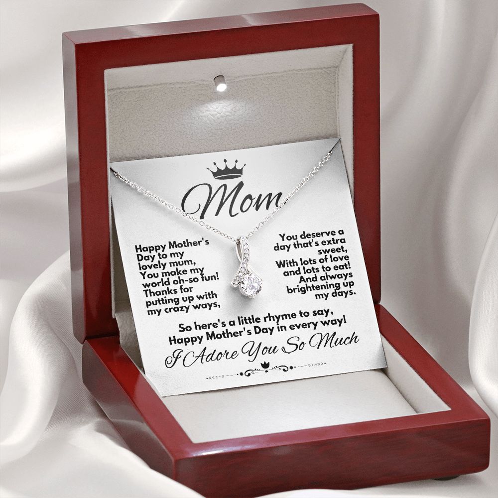 Mothers Day Jewelry Gift Ideas For My Mom, Necklace Present To Moother For Mother's Day, Daughter To Mom Necklace With A Heartfelt Message Card In A Lovely Gift Box - Zahlia