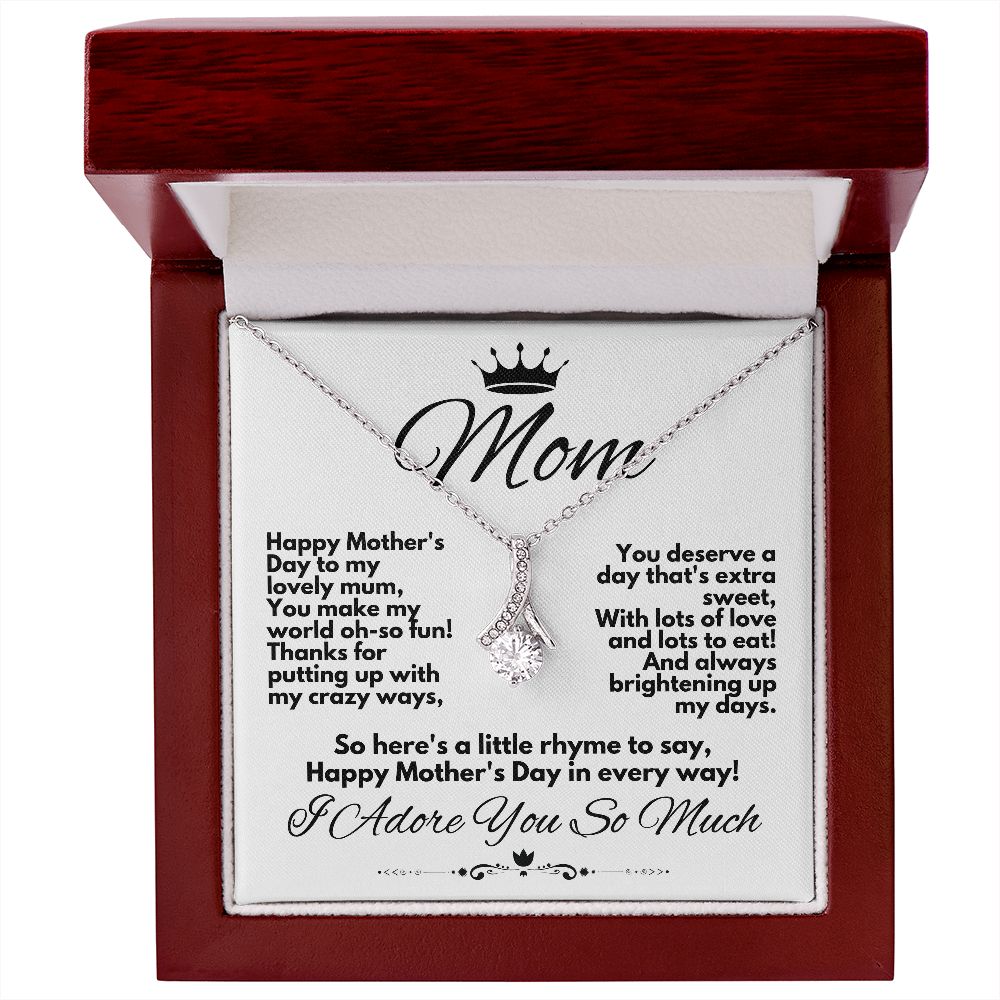 Mothers Day Jewelry Gift Ideas For My Mom, Necklace Present To Moother For Mother's Day, Daughter To Mom Necklace With A Heartfelt Message Card In A Lovely Gift Box - Zahlia