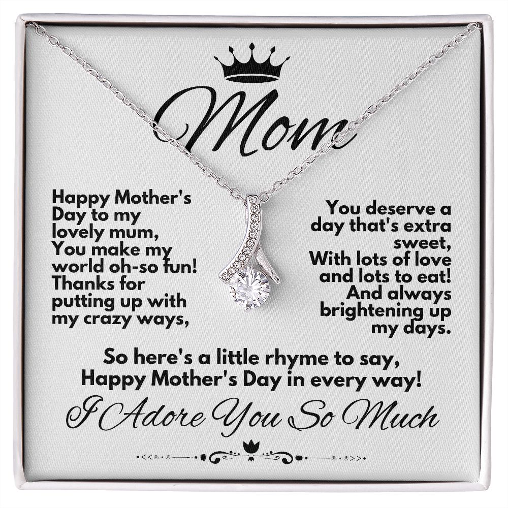 Mothers Day Jewelry Gift Ideas For My Mom, Necklace Present To Moother For Mother's Day, Daughter To Mom Necklace With A Heartfelt Message Card In A Lovely Gift Box - Zahlia